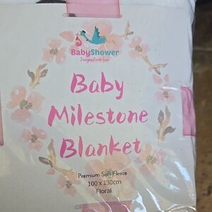 Baby Milestone Blanket - Pink Floral